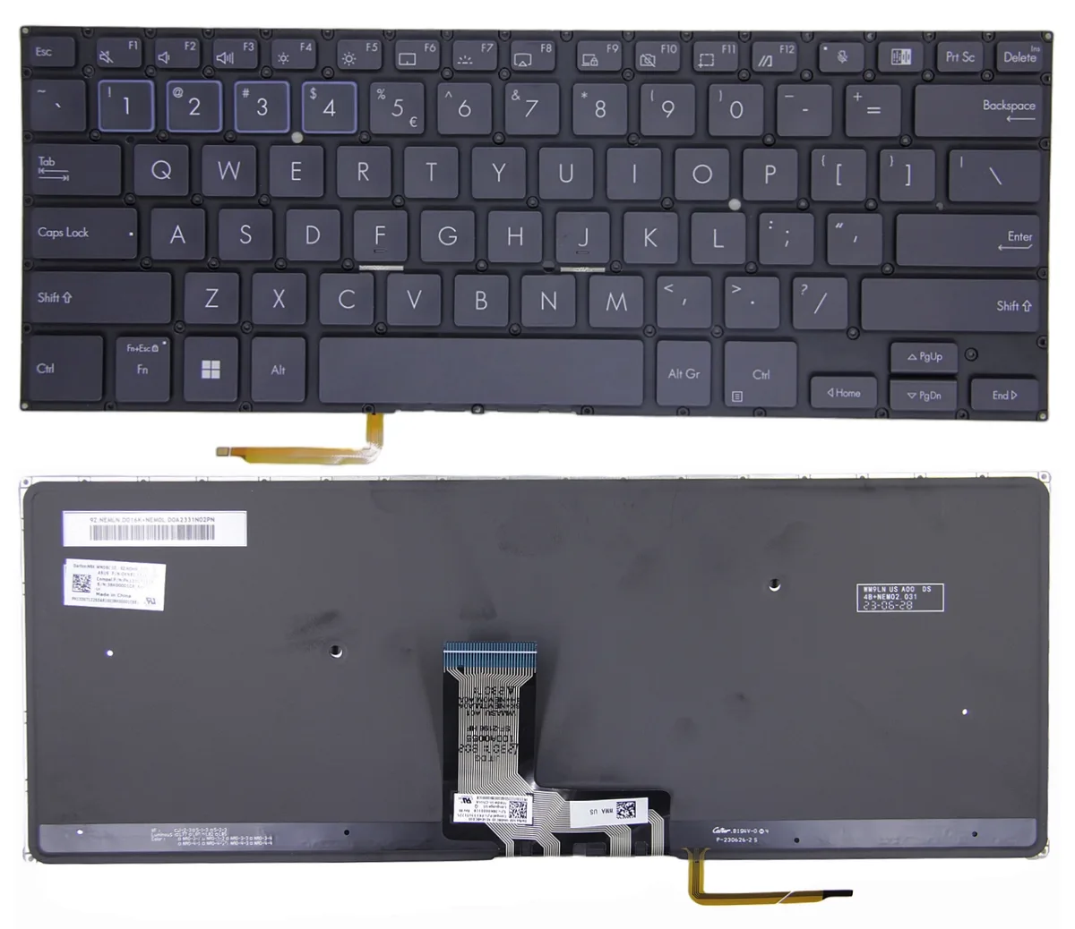 Bàn phím Dùng cho Asus B1400,B1400CE,B1400CEPE,B1400CBA,P3350C (Màu Đen) Có Đèn