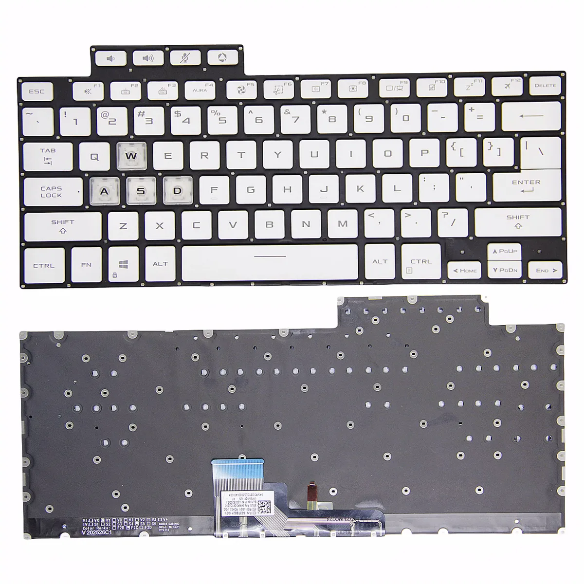 Bàn phím Dùng cho Asus FX516,FX516P,FX516PR,FX516PM,FA516 (Màu Trắng) Có đèn