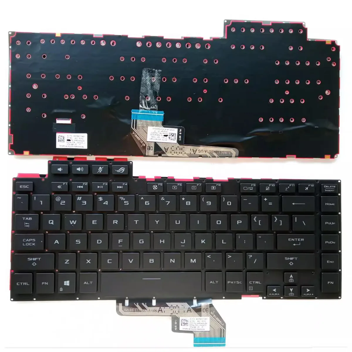 Bàn phím Dùng cho Asus GU502LU,GU502LW,GU502LV,GU502LWS (Màu Đen) Led Cable