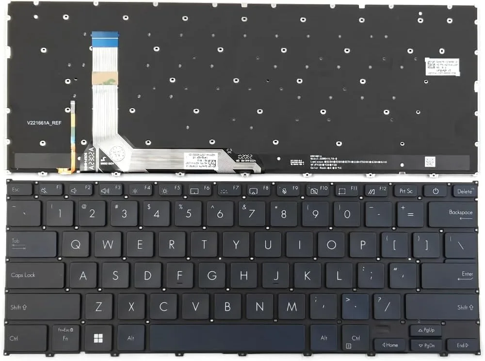 Bàn phím Dùng cho Asus UX3404V,14 Flip OLED,UP3404 (Màu Đen Xanh) Có Đèn