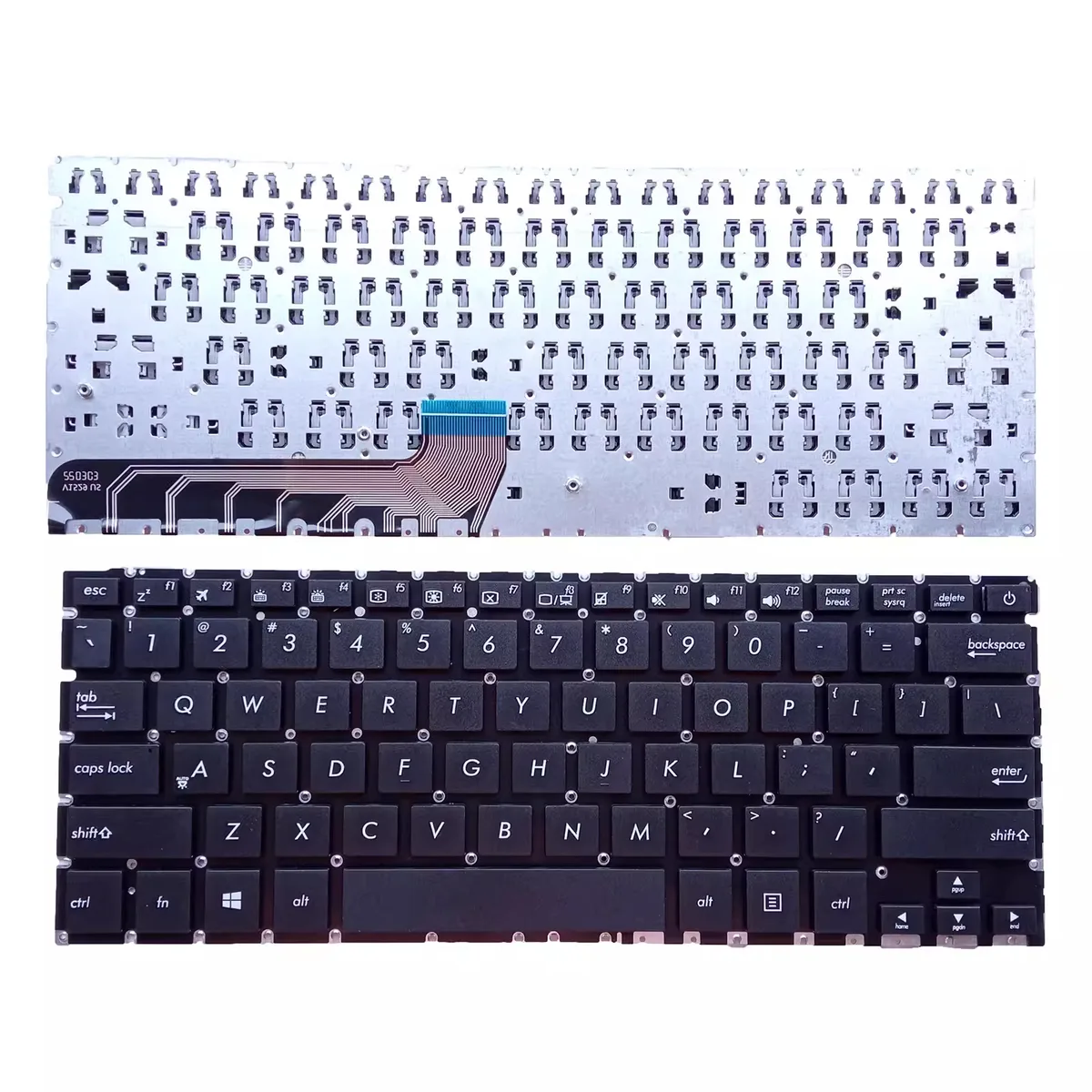 Bàn phím Dùng cho Asus UX430UX430U,UX430UA,UX430UQ,UX430UN,U4100U (Nguyên bệ Màu Xanh+Phím đen) Có nút nguồn + Có đèn