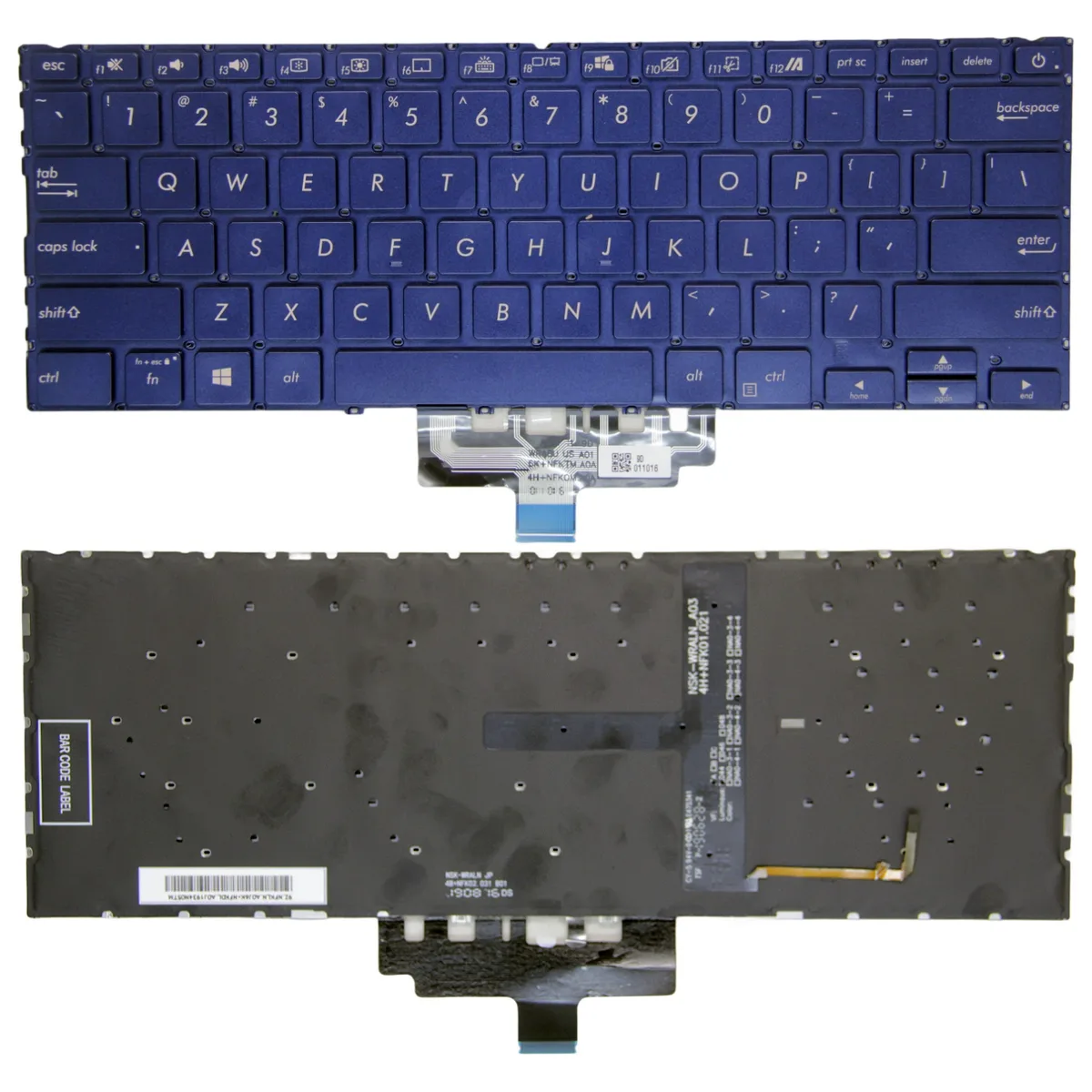 Bàn phím Dùng cho Asus UX434F,UX434FA,UX434FL,UX434FLC (Màu Đen Xanh) Có đèn