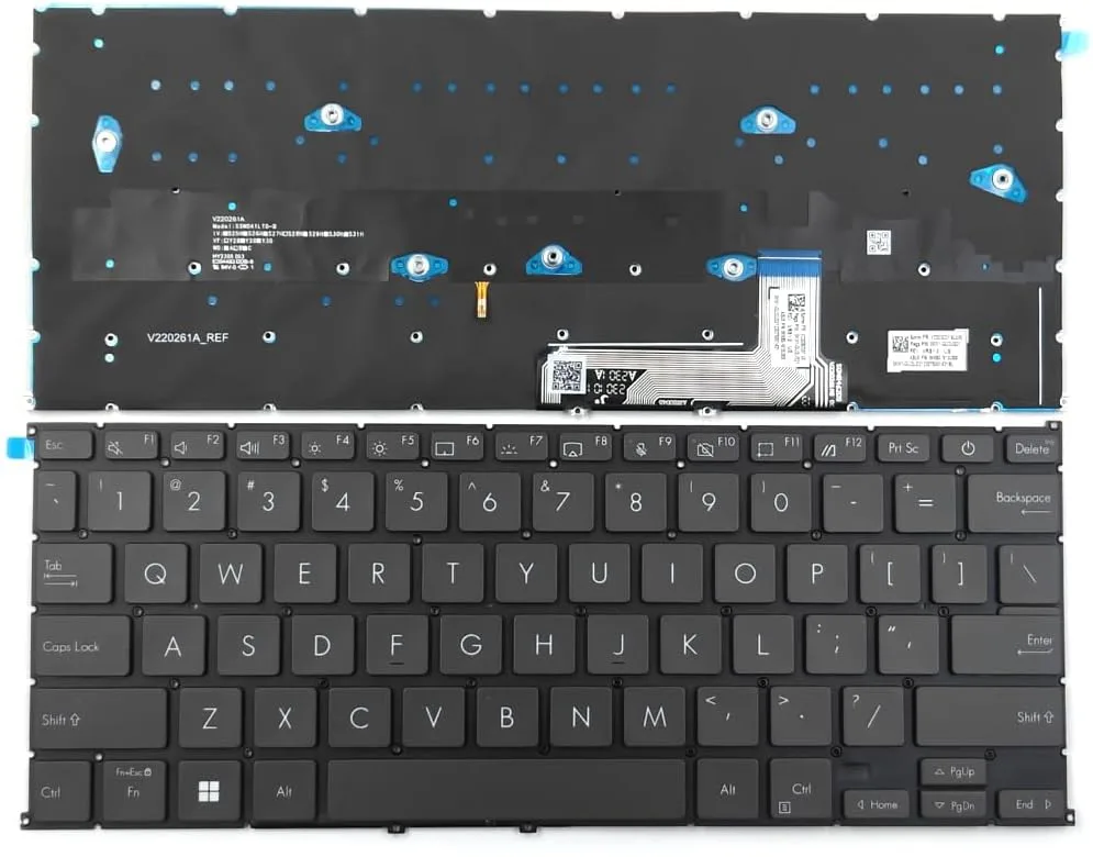Bàn phím Dùng cho Asus UX5304,UX5304VA,UX5304UA,UX5304 (Màu Đen Xám) Có Đèn