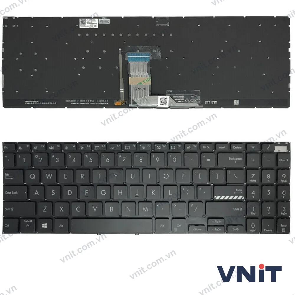 Bàn phím Dùng cho Asus M3500Q,M7600Q,M6500R,K6500,K3500,X3500P (Màu Đen ) Có Đèn