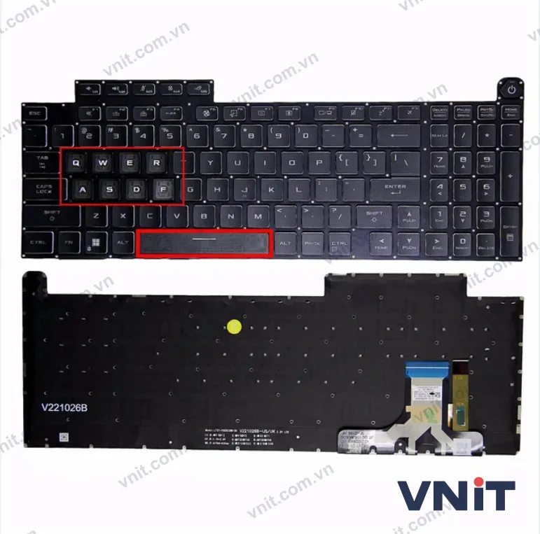 Bàn phím Dùng cho Asus ROG Strix SCAR 18-G814,G814J,AG834,G834J,G834JY,G834JZ (Led mạch)