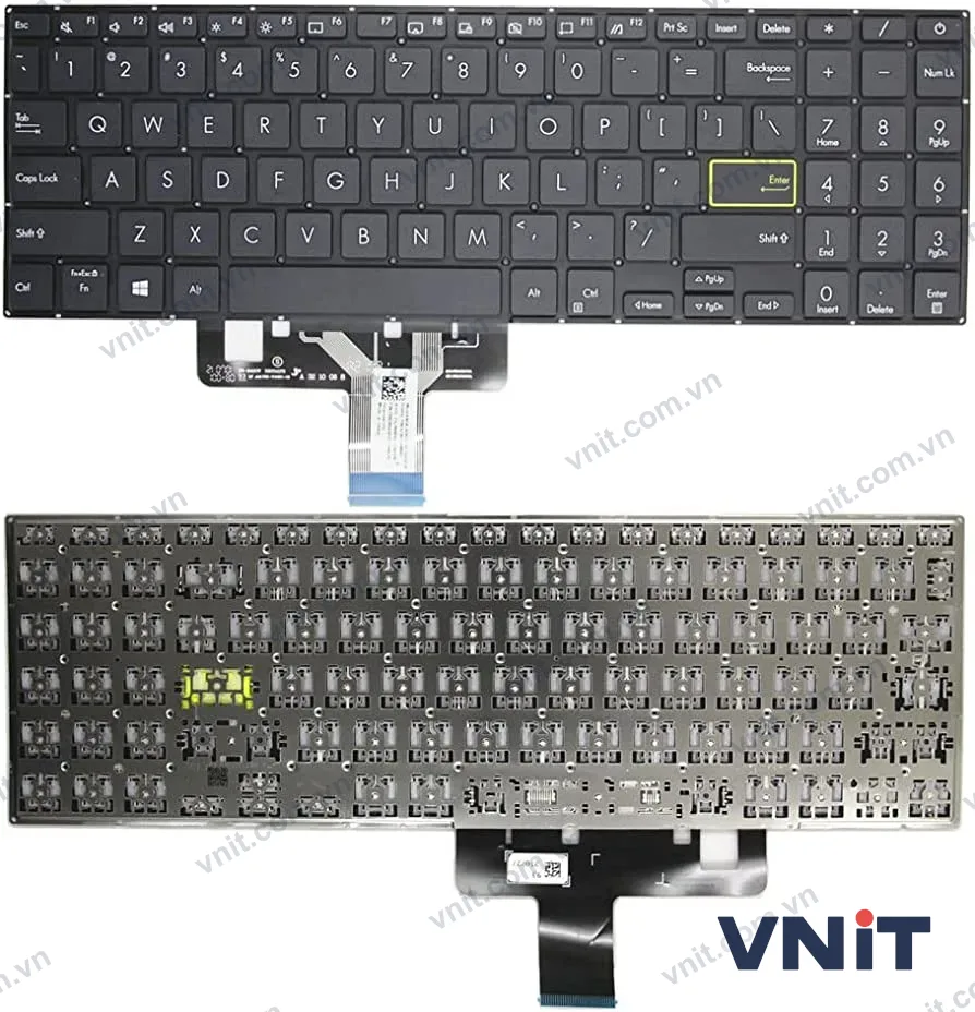 Bàn phím Dùng cho Asus X521,S533,S533E,S533EA,S533F,S533FA (Màu Đen) Có Đèn