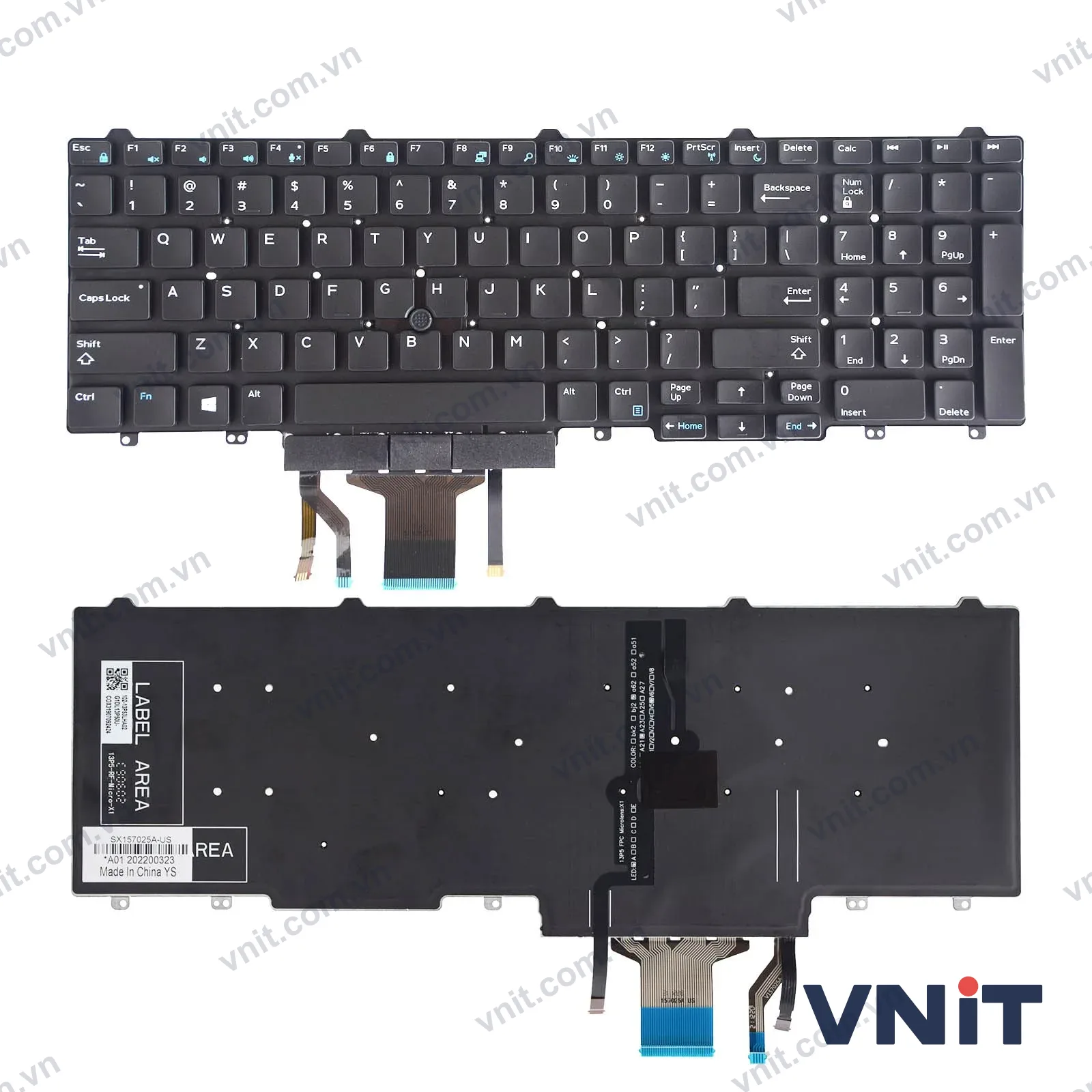 Bàn phím Dùng cho Dell Latitude E5550,E5570,E5580,E5590,Dell Precision 3520,35307520,7720 (Có Đèn)