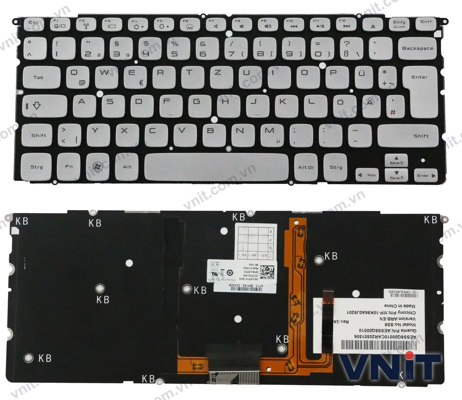 Bàn phím Dùng cho Dell Xps 14Z-L412Z ,15Z-L511Z (Có đèn)