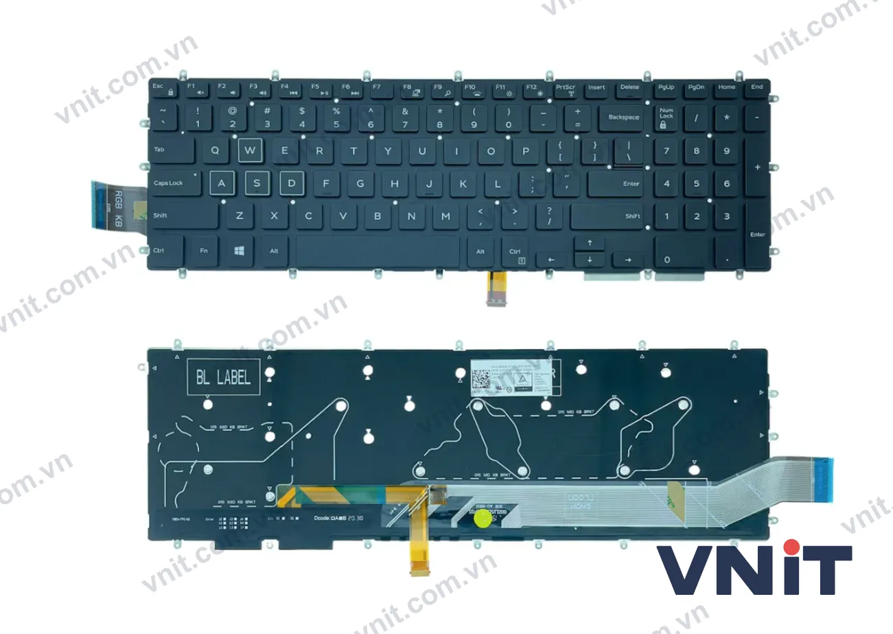 Bàn phím Dùng cho Dell Xps 7590,9575 (Có Đèn)
