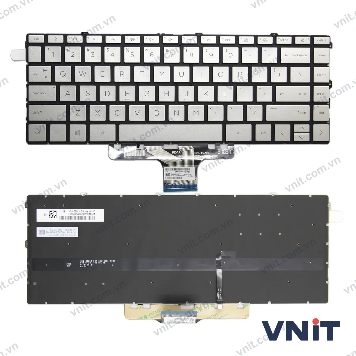 Bàn phím Dùng cho Hp Spectre 13T-4000,X360 G2 (Màu Bạc)