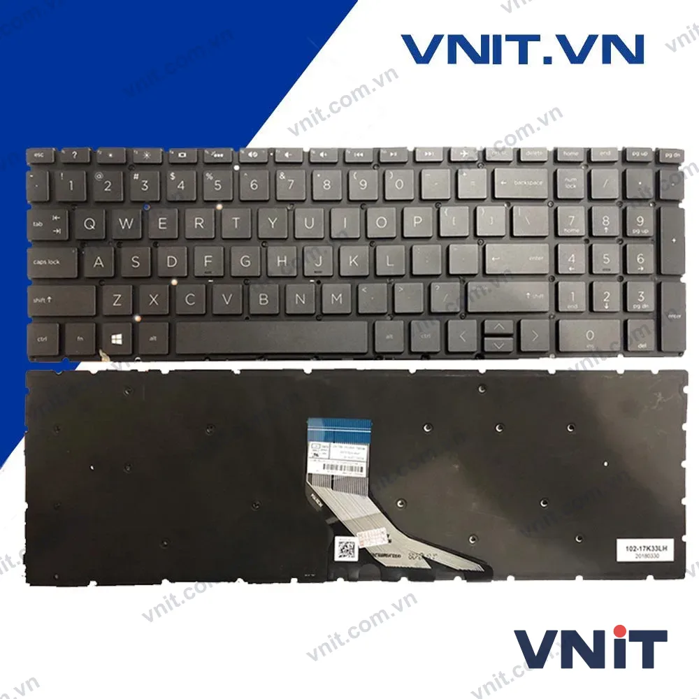 Bàn phím HP 15DA,15S-DU, 250 G7, 255 G7, 256 G7, 17BY, 17CA, 17CD Màu Đen