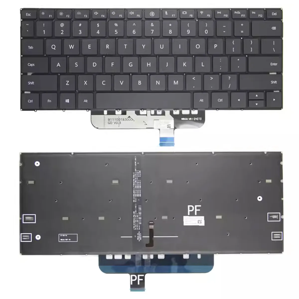 Bàn phím Dùng cho Huawei MateBook 13S,14S,HKD,EMD-W56,EMD-W76,MRG-16,HKF-16 (Có đèn)