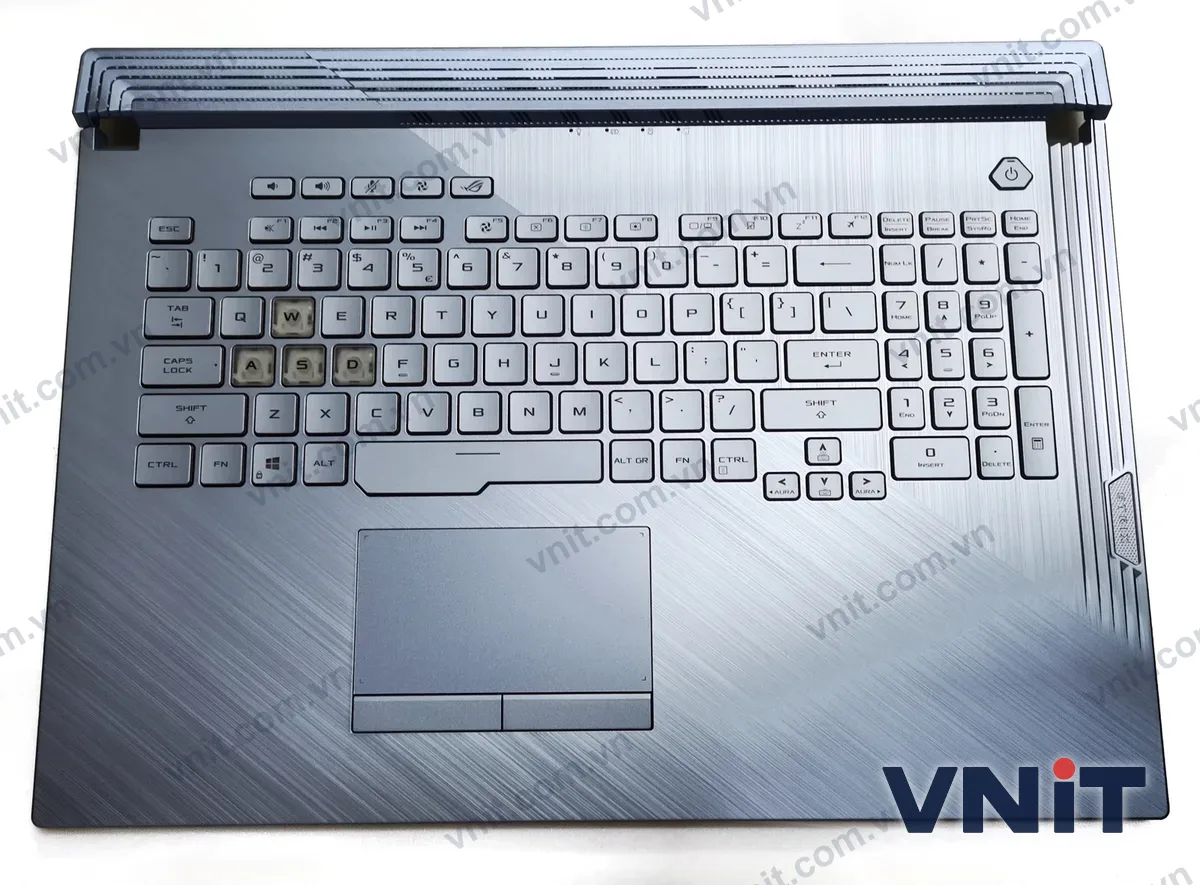 Bàn phím kèm bệ (palmrest) Laptop Asus Rog G731 G712 GL731 8pin (Có đèn nền) (Màu bạc)