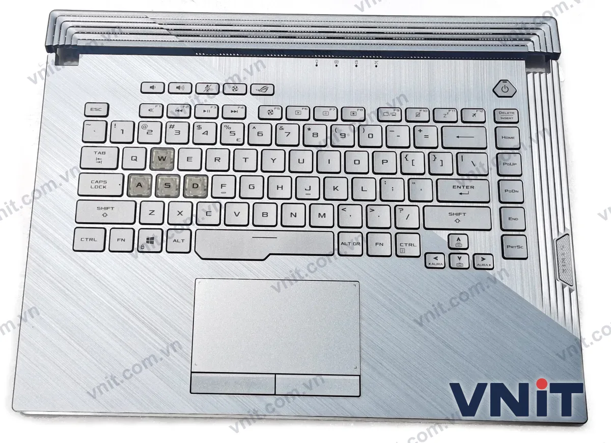 Bàn phím kèm bệ (palmrest) Laptop Asus ROG Strix GL531 G531 16pin 8pin-touchpad (Có đèn nền) (Màu bạc)