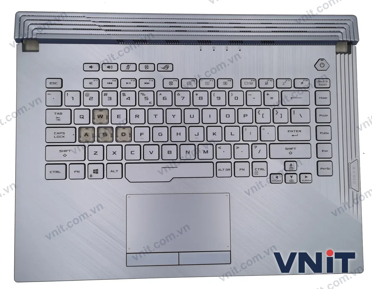 Bàn phím kèm bệ (palmrest) Laptop Asus ROG Strix GL531 G531 8pin 8pin-touchpad (Có đèn nền) (Màu bạc)
