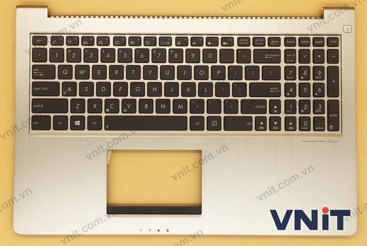 Bàn phím kèm bệ (palmrest) Laptop Asus UX51 UX51VZ 90R-NWO1K1080Y 90R-NWO1K2080Y (Có đèn nền) (Màu bạc)