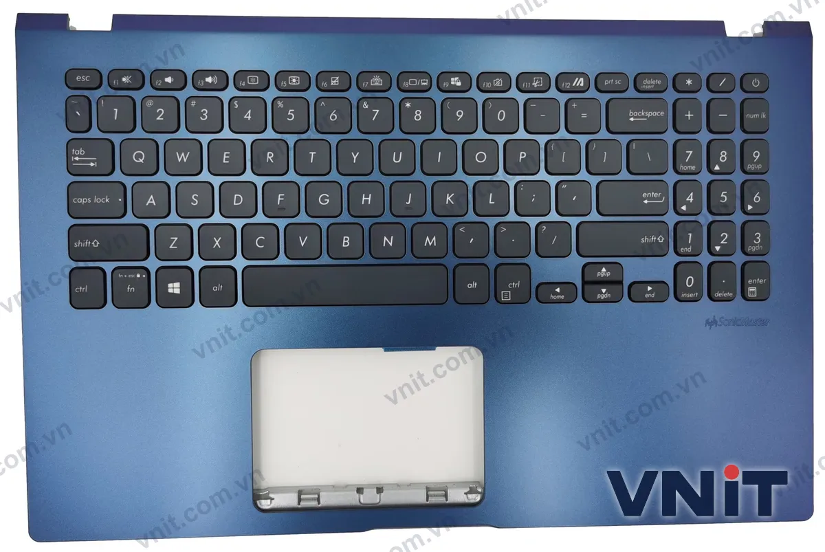 Bàn phím kèm bệ (palmrest) Laptop Asus X509, X509F, X509D, K509F, K509U, X509U (Có đèn nền) (Màu đen)