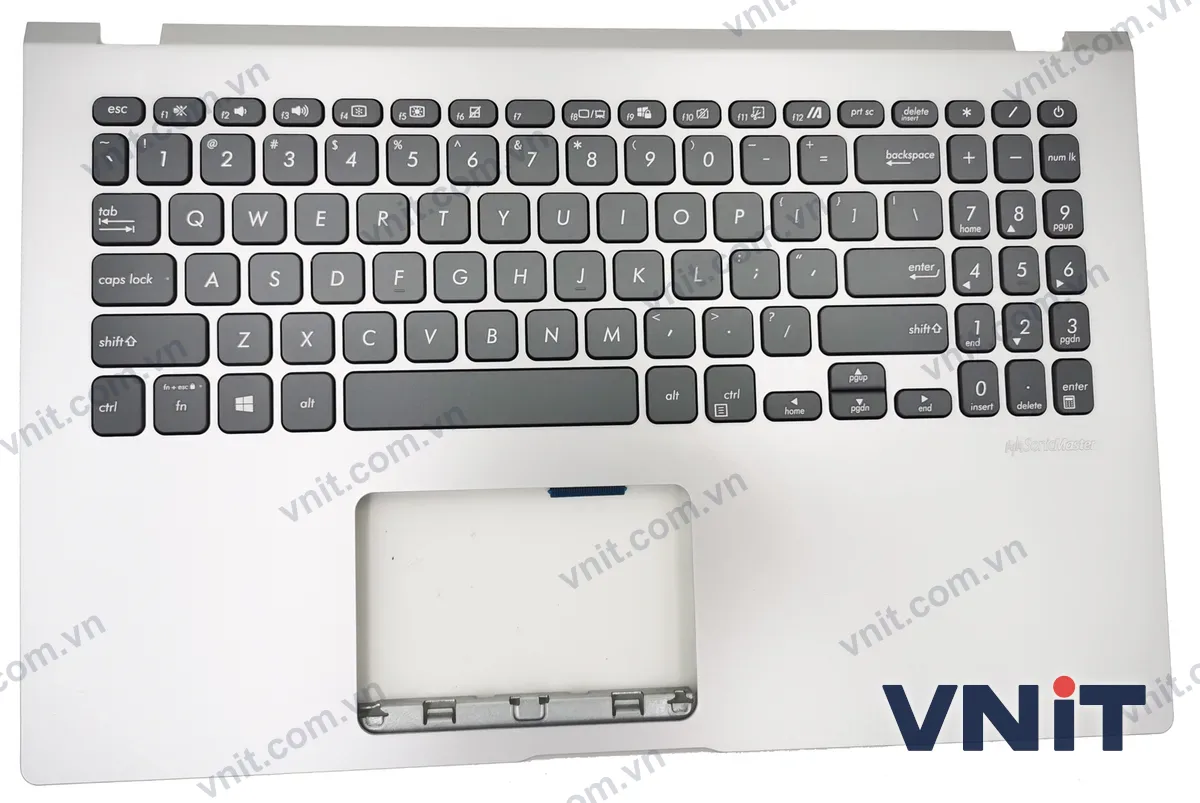 Bàn phím kèm bệ (palmrest) Laptop Asus X509 X509F X509D K509F K509U X509U (Màu bạc)