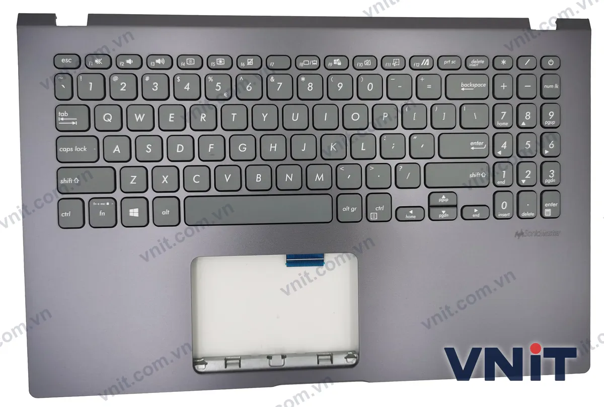 Bàn phím kèm bệ (palmrest) Laptop Asus X509 X509F X509D K509F K509U X509U (Màu xám)