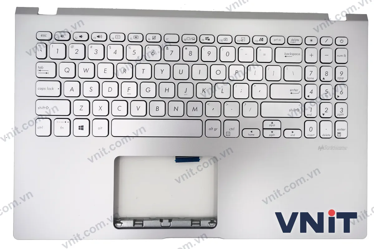 Bàn phím kèm bệ (palmrest) Laptop Asus X509F X509D K509F K509U X509U (Màu bạc)