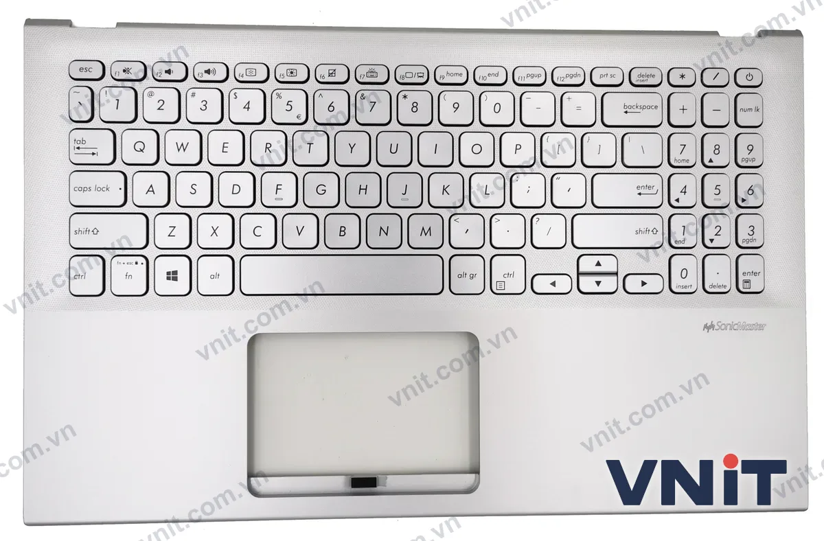 Bàn phím kèm bệ (palmrest) Laptop Asus X512 Y5100U M5050D V5000F V5000J UI (Có đèn nền) (Màu bạc)
