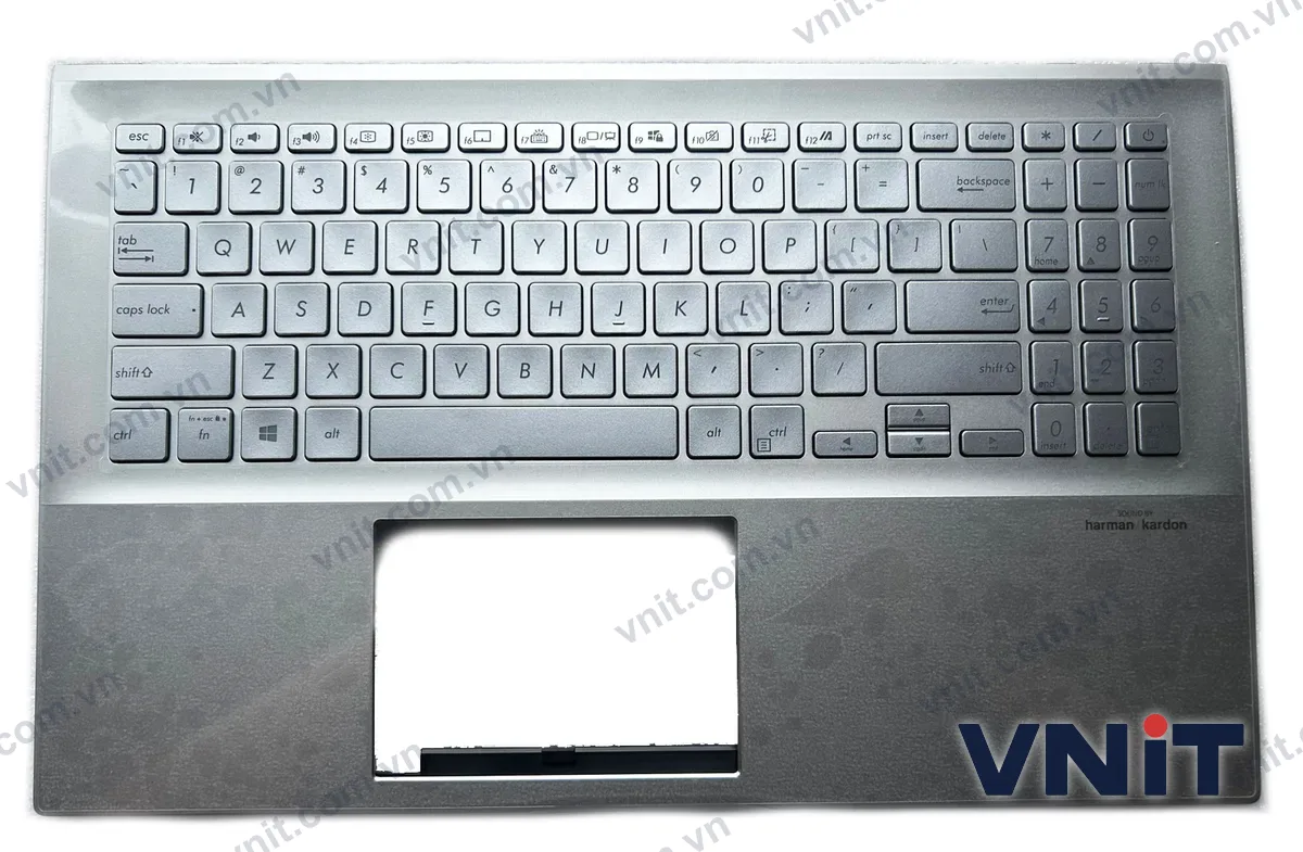 Bàn phím kèm bệ (palmrest) Laptop Asus X531, X531F, X531FA, S5500, S5500F, S532F (Có đèn nền) (Màu bạc)