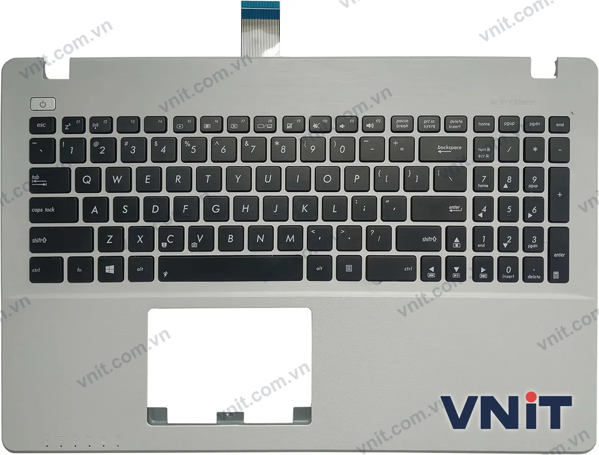 Bàn phím kèm bệ (palmrest) Laptop Asus X550, Y581, F550, A550, R510, R513, R505, K550, X552, F552 (Màu trắng)