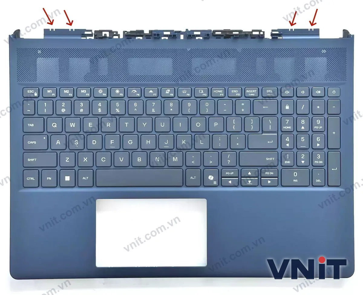 Bàn phím kèm bệ (palmrest) Laptop Dell Alienware 16 16X Aurora AC16250 AC16251 RGB 0F0TF1 (Có đèn nền)