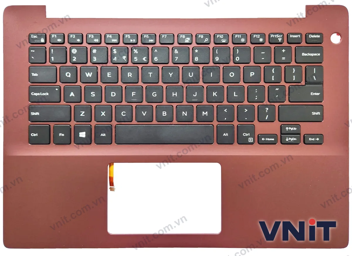 Bàn phím kèm bệ (palmrest) Laptop Dell Inspiron 14-5000, Inspiron 14 5480, Inspiron 14 5485, Inspiron 14 5488 (Có đèn nền) (Màu đỏ)