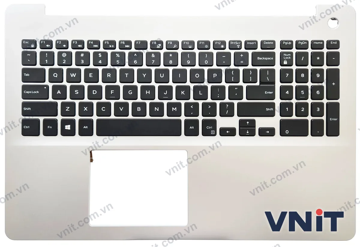 Bàn phím kèm bệ (palmrest) Laptop Dell inspiron 15-5000, inspiron 15 5583, 0CH5HX (Có đèn nền) (Màu bạc)