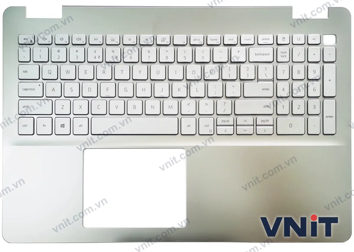 Bàn phím kèm bệ (palmrest) Laptop Dell Inspiron 15 5000, Inspiron 15 5584, P85F, 0227VH (Có đèn nền) (Màu bạc)