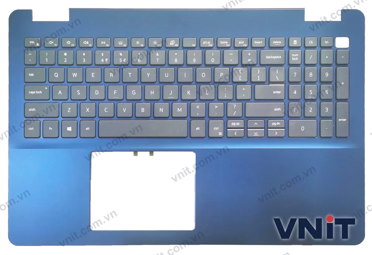 Bàn phím kèm bệ (palmrest) Laptop Dell Inspiron 15 5000, Inspiron 15 5584, P85F, 0227VH (Có đèn nền) (Màu xanh)