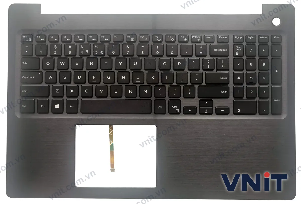 Bàn phím kèm bệ (palmrest) Laptop Dell Inspiron 15-5000, Inspiron 155575, Inspiron 155570, 0MR2KH, 08D7T9 (Có đèn nền) (Màu đen)