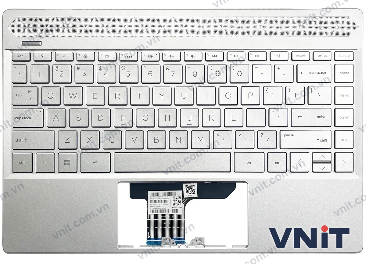 Bàn phím kèm bệ (palmrest) Laptop HP 13-AN, TPN-Q214, G7D, L37531-001 (Có đèn nền) (Màu bạc)