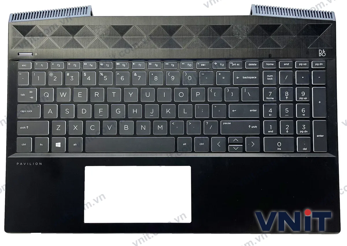 Bàn phím kèm bệ (palmrest) Laptop HP 15-CX, TPN-C133, metal (Có đèn nền) (Màu trắng)
