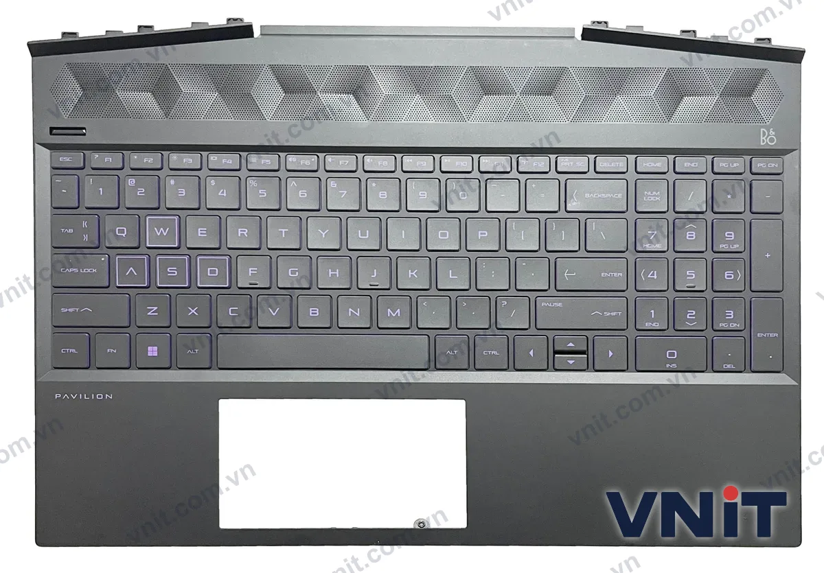 Bàn phím kèm bệ (palmrest) Laptop HP 15-DK, 15T-DK, 15DK, L57596-001 (Có đèn nền) (Màu tím)
