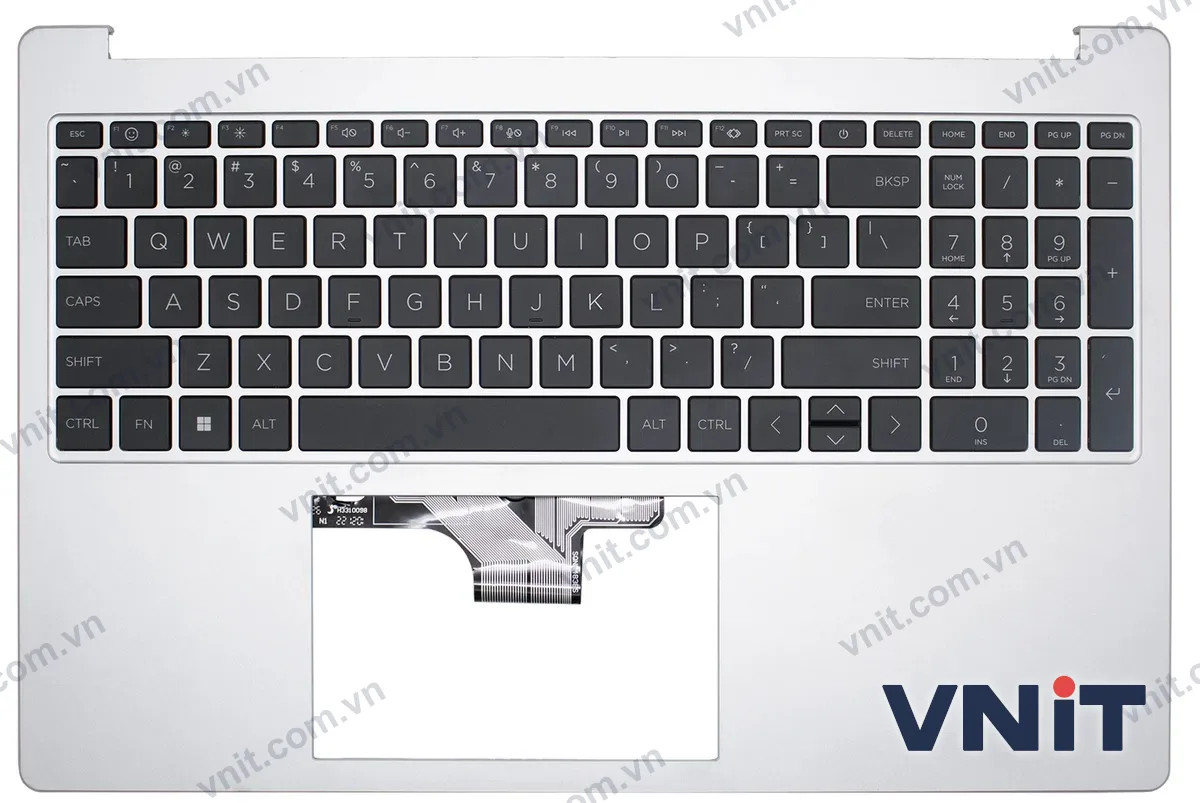 Bàn phím kèm bệ (palmrest) Laptop HP 15-FC, 15-FD, TPN-Q286, TPN-Q287, N36752-001, single fan (Màu đen)