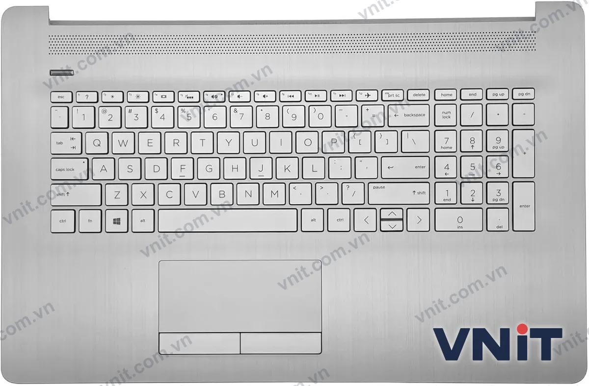Bàn phím kèm bệ (palmrest) Laptop HP 17-by, 17T-by, 17-CA, 17Z-CA, 17-CR, 17Q-CS, 470 G7, ODD Touchpad L92783-001 Natural (Có đèn nền) (Màu bạc)
