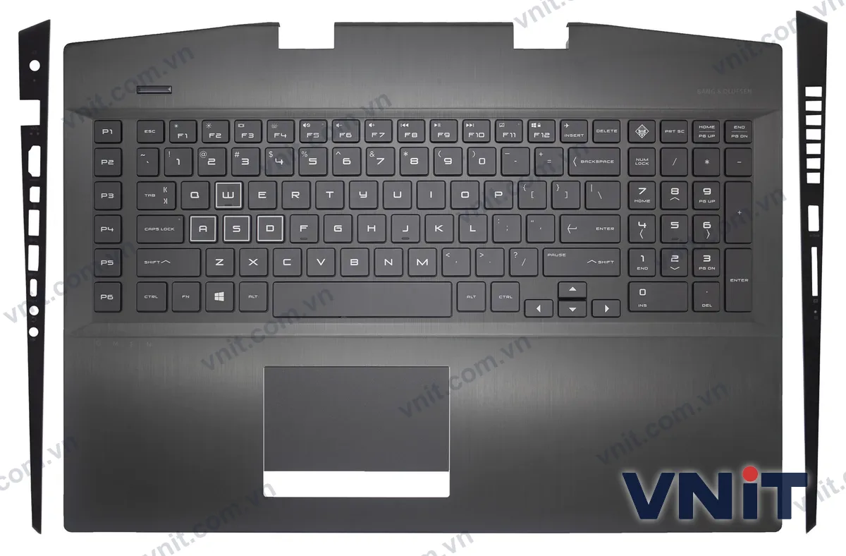 Bàn phím kèm bệ (palmrest) Laptop HP 17-CB, TPN-C144, L61636-001, RGB (Có đèn nền)