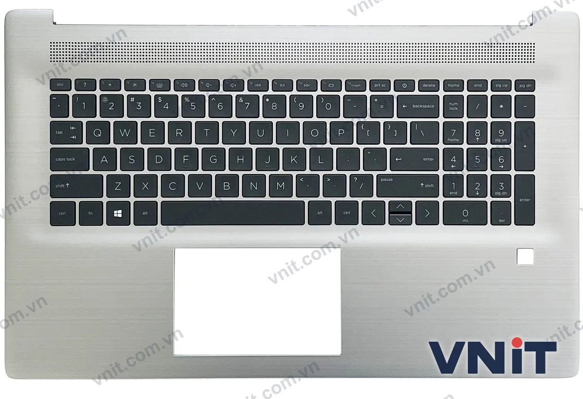 Bàn phím kèm bệ (palmrest) Laptop HP 470 G8, 470 G9, 17-CN, 17-CP, 17S-CU, TPN-L140, fingerprint (Có đèn nền) (Màu xám)