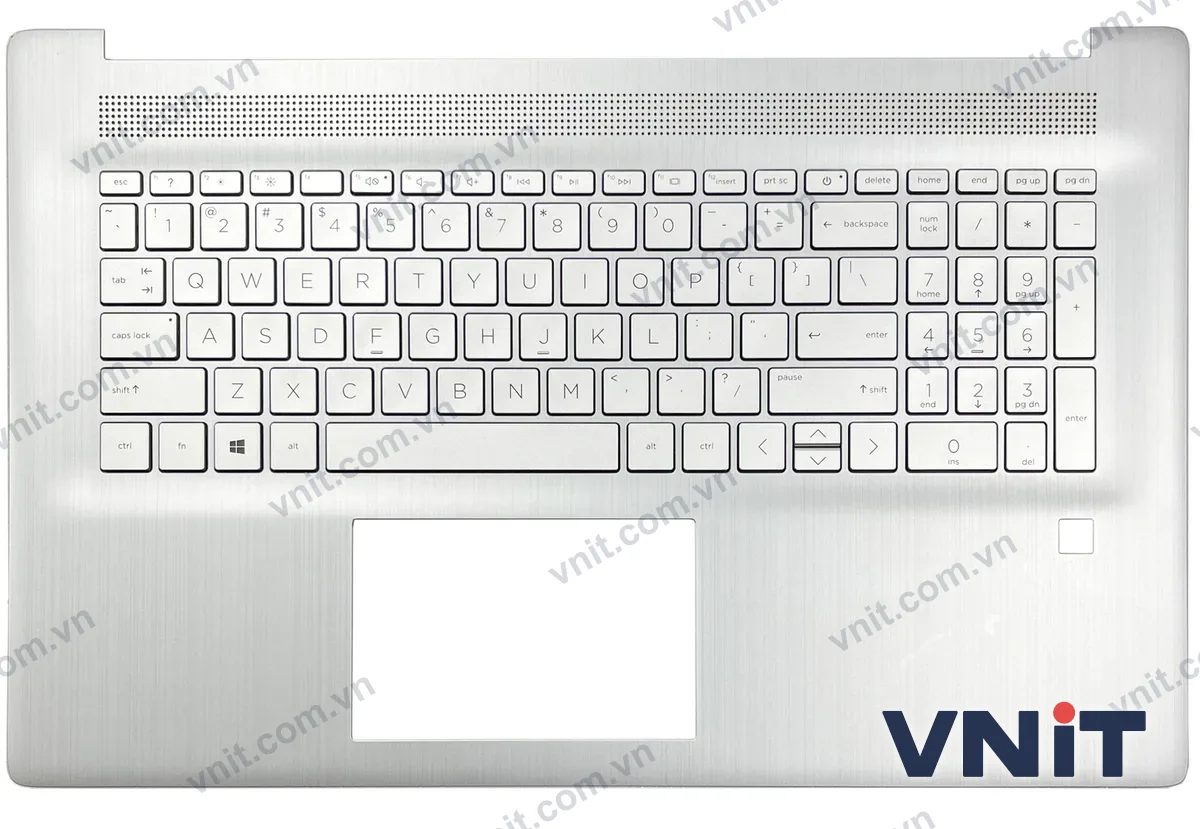 Bàn phím kèm bệ (palmrest) Laptop HP 470 G8, 470 G9, 17-CN, 17-CP, 17S-CU, TPN-L140, fingerprint (Màu bạc)