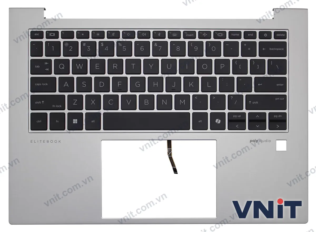 Bàn phím kèm bệ (palmrest) Laptop HP elitebook 840 G11, 845 G11, N95848-001 (Có đèn nền) (Màu bạc)