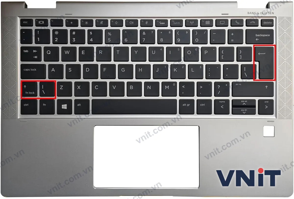 Bàn phím kèm bệ (palmrest) Laptop HP EliteBook X360 1030 G3, big enter key (Có đèn nền)