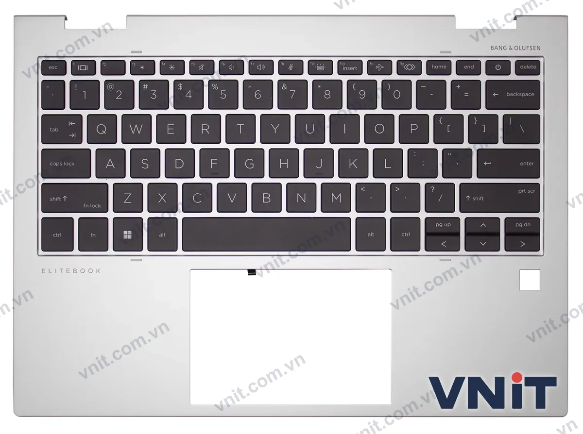 Bàn phím kèm bệ (palmrest) Laptop HP EliteBook X360 830 G9, 835 G9, 830 G10, 835 G10, , N02320-001 (Có đèn nền) (Màu bạc)