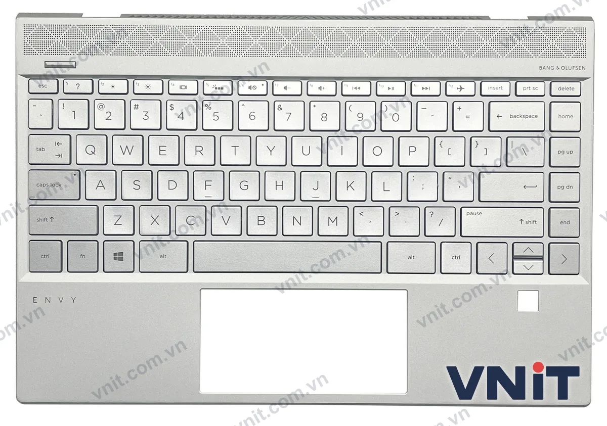 Bàn phím kèm bệ (palmrest) Laptop HP ENVY 13-AQ, TPN-W144 (Có đèn nền) (Màu bạc)