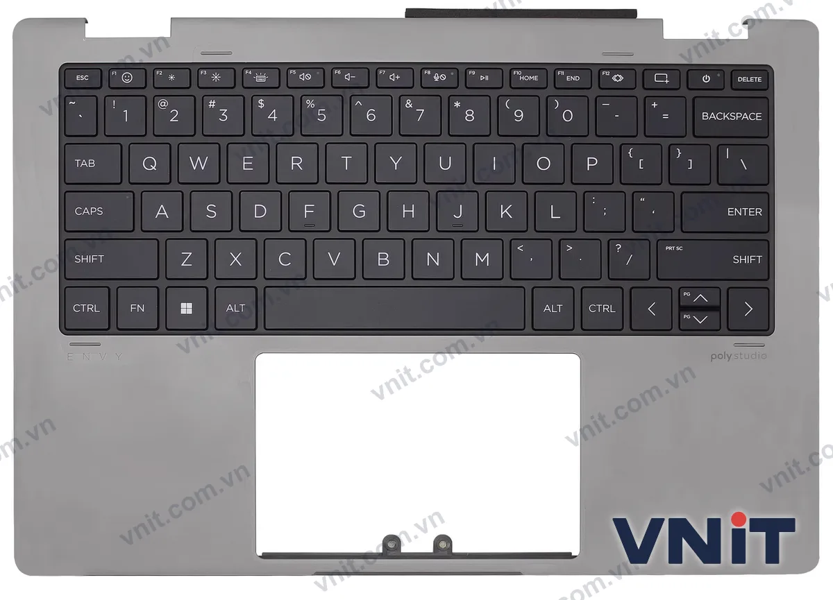 Bàn phím kèm bệ (palmrest) Laptop HP ENVY X360 14-FA, 14-FC, TPN-C173, 2-in-1 (Có đèn nền) (Màu xám)