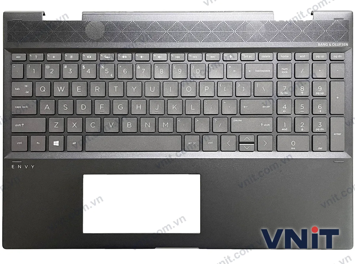 Bàn phím kèm bệ (palmrest) Laptop HP ENVY X360 15-CN, 15-CP, 15-AG, TPN-W134, brown (Có đèn nền)