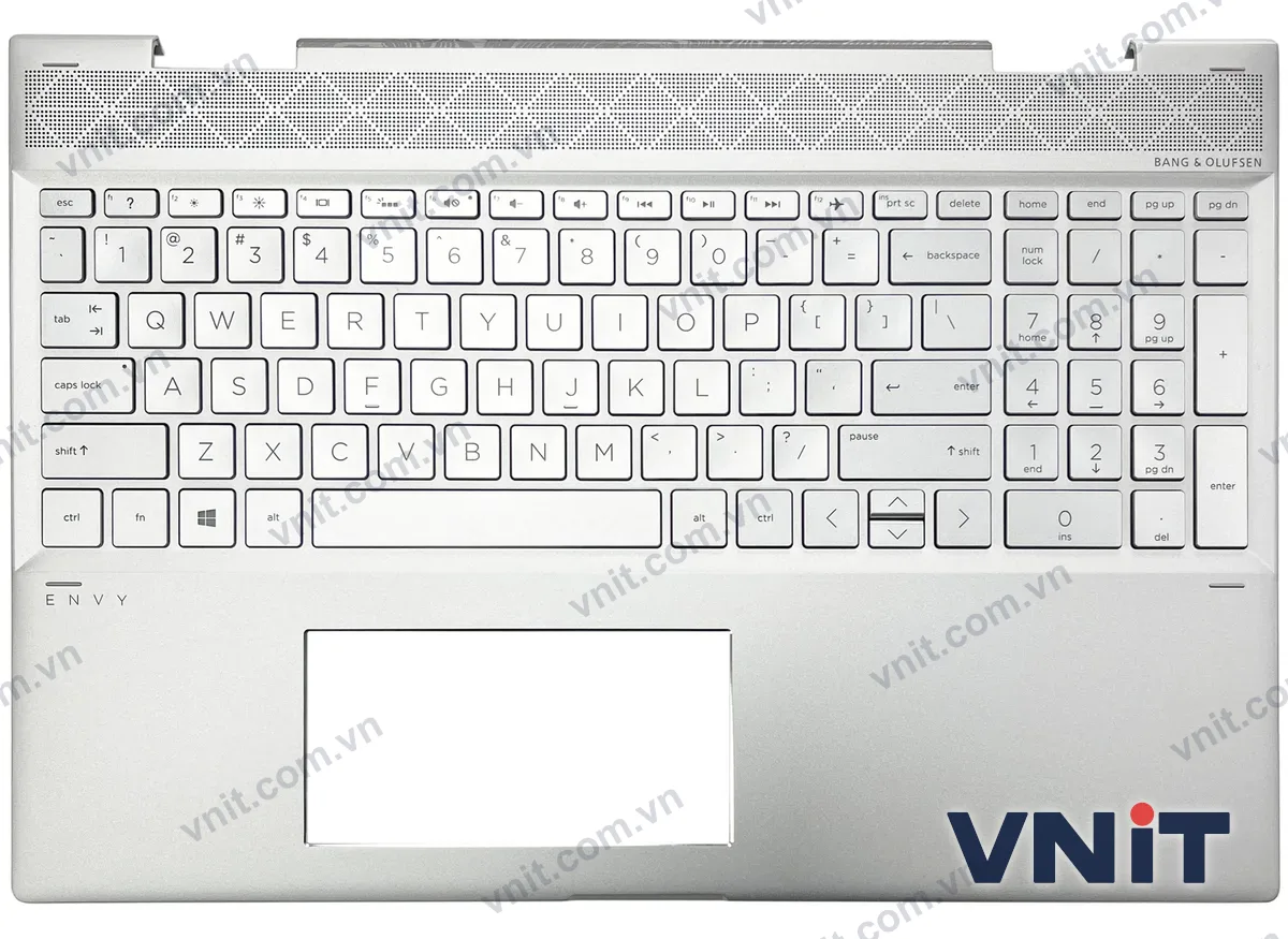 Bàn phím kèm bệ (palmrest) Laptop HP ENVY X360 15-CN, 15-CP, 15-AG, TPN-W134 (Có đèn nền) (Màu bạc)