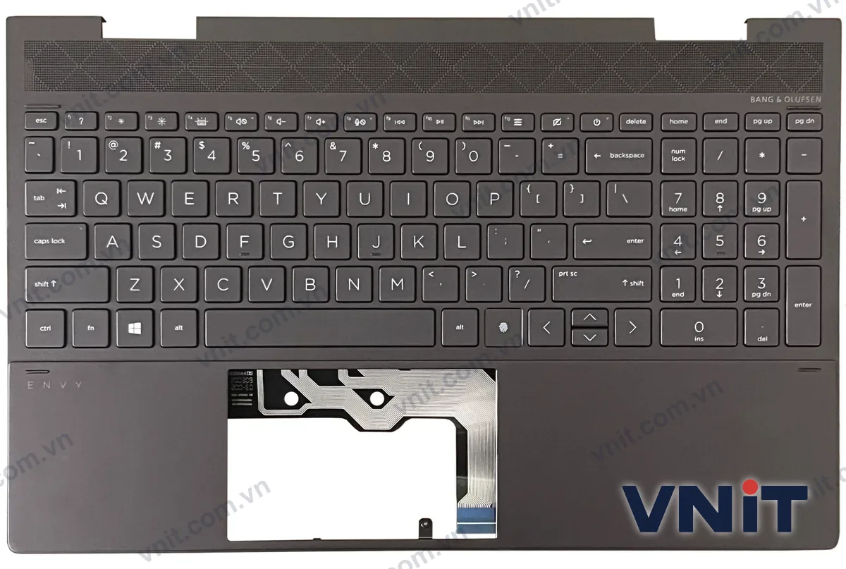 Bàn phím kèm bệ (palmrest) Laptop HP ENVY X360 15-ED, 15-EE, TPN-C149, brown Discrete graphics (Có đèn nền)