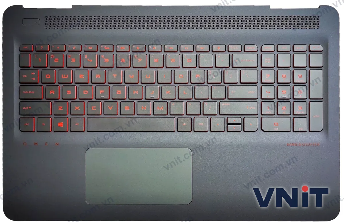 Bàn phím kèm bệ (palmrest) Laptop HP omen 15-AX, 15-BC, 15-DP, TPN-Q173, backboard (Có đèn nền) (Màu đỏ)